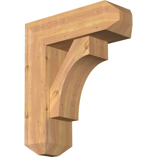 Ekena Millwork Westlake Craftsman Smooth Bracket w/ Offset Brace, Western Red Cedar, 7 1/2"W x 22"D x 26"H BKT0806X22X26WTL04SWR - main